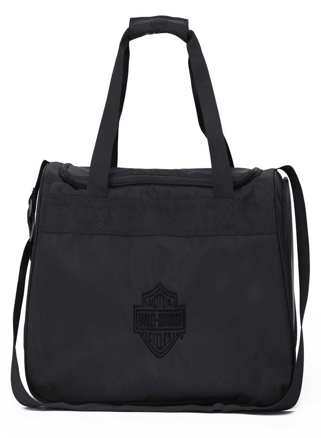 HARLEY DAVIDSON Harley-Davidson Crinkle Bar & Shield Nylon Duffel Bag w/Side Shoe Pocket - Black - Image 1